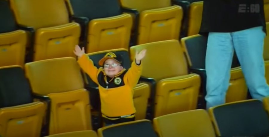 Liam the fist pump kid at TD Garden Boston