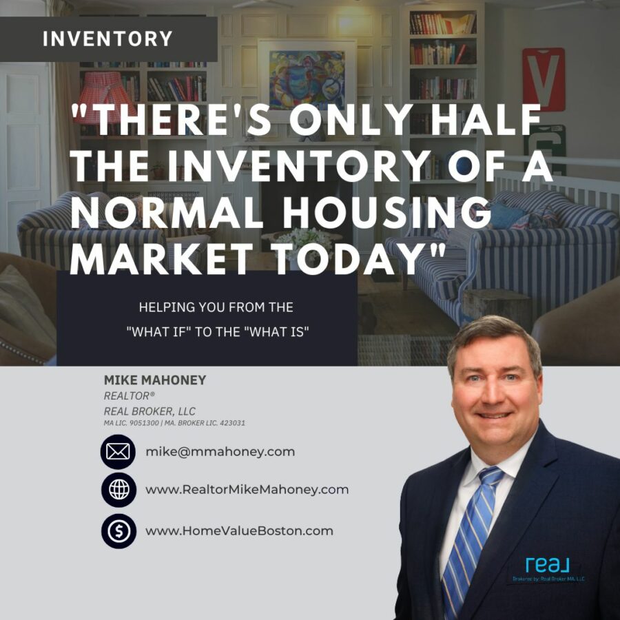 Michael Mahoney a Realtor with Real Broker on current levels of inventory on the market.
