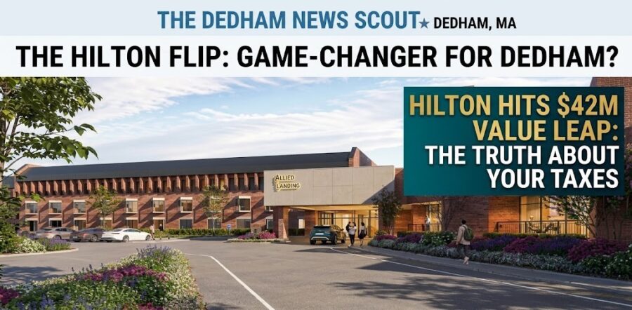 Dedham MA Hilton Hotel redevelopment on Allied Drive