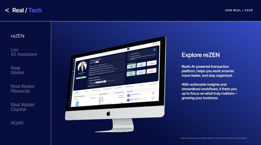 Rezen Is the platform that is used transact real estate at Real Broker