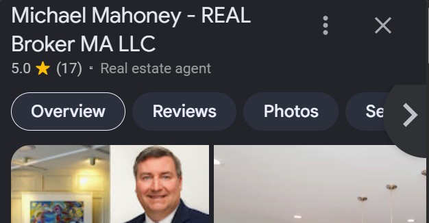 Michael Mahoney Realtor with Real Broker MA LLC link to client reviews